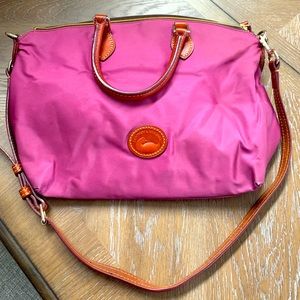 Dooney and Bourke Mauve Nylon Satchel Crossbody